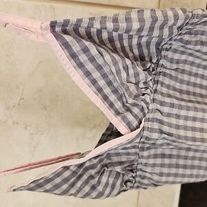 🩷 VICTORIA'S SECRET Gray/Pink Checker FLANNEL Slip 🩷
